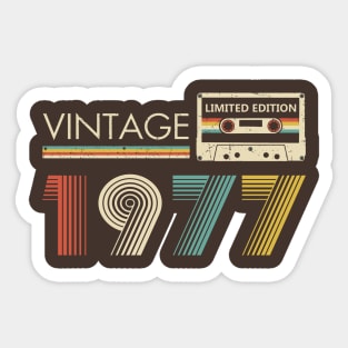 Vintage 1977 Limited Edition Cassette Sticker